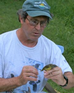 Bob Scott-Placier banding birds